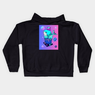 Galaxy Frappe Whale (purple/pink) Kids Hoodie